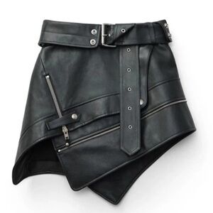 Faux leather skirt